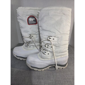 Sorel SNOWLION XT NL2134-100 Women's White Water Resistant Insulated Snow Boots
